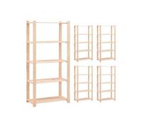vidaXL Opbergrekken 5-laags 5 st 80x38x170 cm grenenhout 250 kg3051115 G