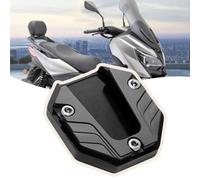 OPBVXQ Extension de Béquille Latérale Moto pour Harley Davidson Street Bob, Aluminium Pied Support Latéral Agrandir Pad, Béquille Moto Pad, Antidérapant Patins Support Moto,A Black