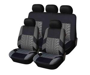 OPBVXQ Housses Siège Voiture pour Seat Ibiza, Ensemble Complet Housses Siège Avant Arrière, Confortables Respirant Antidérapant 5 Seats Full Set Accessoire,B Grey