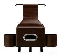 OPBVXQ Organisateur Dossier Siège Auto Multifonction pour Land Rover Range Rover Evoque Convertible, Rangement Voiture avec Porte-Mouchoirs & Porte-Gobelet, Sac de Rangement Siège Arrière,C Brown