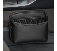 OPBVXQ Organiseur Latéral pour Siège de Voiture pour VW ID.3 ID.4 ID.5 ID.6 ID. Buzz, Organisateur de Voiture Entre Sièges en Cuir PU, pour Téléphone Clés Portefeuille, Gain Place,A Black
