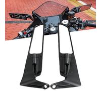 OPBVXQ Rétroviseur de Guidon pour Ducati Hypermotard 796 950 821 939, Rétroviseurs Latéraux de Moto, Rétroviseur Latéral pour Aile Vent Rétroviseur Latéral Réglable Rotatif à 180°,B White