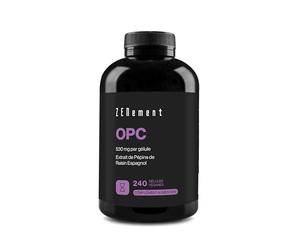 OPC - 1060 mg d'Extrait de Pépins de Raisin à 95% - 240 Gélules Véganes | Origine Naturelle - Source de Polyphénols - Sans Additifs, Sans Gluten - 1-2 par Jour, 4 Mois - Zenement