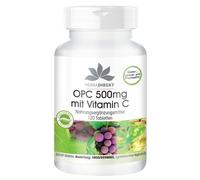 OPC 500 mg - 120 comprimés + vitamine C, extrait de pépins de raisin vegan...
