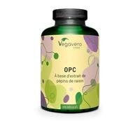 OPC Vegavero® | Extrait de Pépins de Raisin - Origine FRANCE | Pour 8 Mois | Antioxydant Puissant | Avec Proanthocyanidine (Polyphenol) | Sans Additifs & Testé en Laboratoire | Vegan