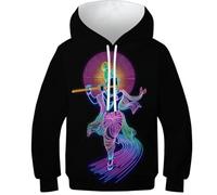 OPCALIS Enfants Hoodie Figures mythiques 3D Printed Pullover Manches Longues Sweatshirt avec Poche Casual Athletic 13-15Y