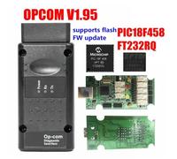 OPCOM - Firmware 1.99 1.95 1.78 1.70 1.65 PIC18F458 FTDI puce CAN-BUS lecteur de Code, pour Opel OP COM V1.95
