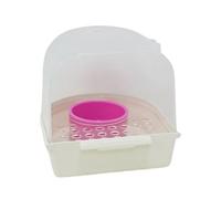 Opdestn Bain d'oiseaux pour Perruches - Distributeur De Bain Transparent Anti-Renversement - pour Oiseaux - pour Animaux De Compagnie, Volière, Pinson, Perruches Moines, Intérieur Et Extérieur