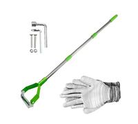 Opdestn Binette de Jardin | Manche Long Pelle Ronde Robuste - Outil Metal Binette Râteau Arrache-Herbes - pour Creuser Tranchée Détasser Sarcler Bordures Ferme Pelouse Arrière-Cour