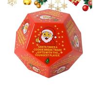 Opdestn Dés De Noël - Jeu Familial D échange | Père Noël Amusant Cadeau Anniversaire Fête Remplissage Chaussette Soirée en Famille Divertissement