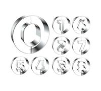 Opdestn Emporte-Pièce à Donuts,9 Pièces Emporte-Pièce Donut - Moule Anti-Adhésif 9cm Forme De Chiffres 0-8 Pour Muffins Fondant Gâteau Pâte Fromage Snack | Ustensiles de Cuisine pour Pâte, Fromage,