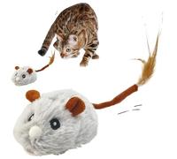 Opdestn Jouets Chats,Jeux Rechargeables Ayant La Forme De Souris en Peluche | Jouets Stimulants pour Chats avec Roue Silencieuse,Jeu Exercice Divertissement Dressage Anniversaire Noël Halloween