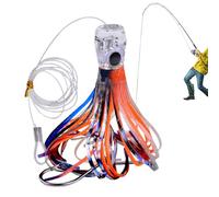Opdestn Leurres De Traîne pour Eau Salée - Simulation De Calmar Leurre Poisson Bar | Accessoires De Pêche Leurre Souple pour Père Truite Nuit Surfcasting Homme Sandre Marigane Kayak Silure Passionnés