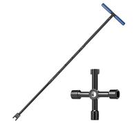 Opdestn Outil De Fermeture Pour Compteur D'Eau | Clé De Vanne En Forme De T Anti-Dérapante - Outil Pour Robinet De Jardin | Pour Plomberie Irrigation Extérieur Arrière-Cour Jardin Pelouse Construction