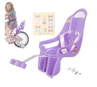 Opdestn Siège de Vélo Universel pour Poupee avec DIY Autocollants, Porte Poupee Velo, Siège De Poupees pour Vélos De Filles, Accessoire de vélo pour Enfant