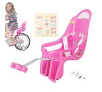 Opdestn Siège de Vélo Universel pour Poupee avec DIY Autocollants, Porte Poupee Velo, Siège De Poupees pour Vélos De Filles, Accessoire de vélo pour Enfant