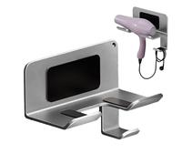 Opdestn Support Sèche-Cheveux | Support Adhésif pour Sèche-Cheveux et Lisseur | adhésif Coiffure - pour Appartement, Porte de Salle de Bain, dortoir, Gym, Maison, hôtel, vestiaire