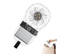 Opdestn Ventilateur de Poche - Ventilateur Portatif de Poche Petit | Rafraîchisseur d'Air 3 Vitesses Silencieux Gadget avec Éclairage d'Ambiance sur Batterie pour Maison Vacances