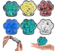OPEIXSAYKOC 6 Pièces Squishy Patte de Chat Brillant, Anti Stress, Jouet à Presser, Fufu Squishy, Cat Paws pour Enfants et Adults