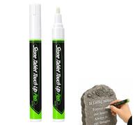 OPEIXSAYKOC Lot de 2 Stylo pour Pierre Tombale, à séchage rapide, Blanc | pour Raviver les Inscriptions Effacées sur les Pierres Tombales, les Monuments Commémoratifs et les Surfaces Métalliques