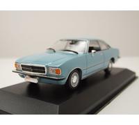 Opel Rekord D Coupé 1975 Bleu Métallisé Modèle Réduit 1:43 Maxichamps