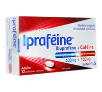 Opella Ipraféine 400mg/100mg 12 Comprimés Pelliculés