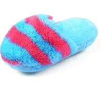 Opemg Jouet à mâcher en forme de pantoufle en peluche pour chien ou chat Bleu