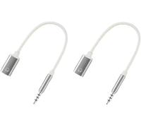 Opemg Lot de 2 adaptateurs de prise casque audio 3,5 mm mâle vers type C femelle, USB C vers audio auxiliaire, pour lecteurs MP3, ordinateurs portables, smartphones