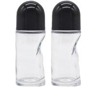 Opemg Lot de 2 flacons à bille rechargeables en verre de 50 ml pour huiles essentielles, déodorants, outils de beauté et de soins personnels pour parfums, cosmétiques