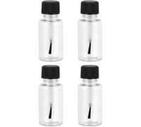Opemg Lot de 4 flacons de vernis à ongles vides rechargeables en verre transparent de 20 ml avec bouchon pinceau pour nail art