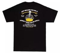 Open 925 Men's T-Shirt Not Guilty Tee Black Unisex