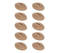 Open Bouche Silicone 3D Fake Lèvres - 10pcs Tattoo Pratique Lèvres pour l'entraînement à Tatouage Semi-permanent en Couleur de Peau Claire (Couleur de peau foncée)