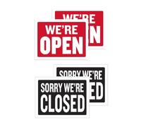Open & Closed Lot de 2 grands panneaux en vinyle imperméable 30,5 x 40,6 cm (H x l)
