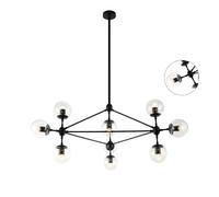 Open Design Bao plafonnier x8 W noir-transparent OR80094