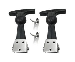 Open Door Caches | Push Latches | Bateau Cabin Latch | 2 pcs Heavy-Duty Rubber T-Handle Drawer & Hood Latch | T-Shaped Catch For Boats, Cabins, Vehicles, Toolboxes & Industrial Equipment