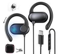 Open-Ear Écouteurs USB C pour iPhone 18 Pro Max 17 16 15, Crochet Réglable | Sport Écouteur pour Samsung Galaxy S26 S25 S24 S23 A56 A16 A17 Pixel 11 10 9 8 7 Microphone Contrôle du Volume, Casque Type C