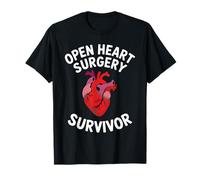 Open Heart Survivor Heart Attack Warrior EKG T-Shirt