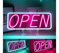 Open Neon Led,Clignotant Open Enseigne Lumineuse Alternant Rose Et Bleu,Neon Mural Pour Magasins,Restaurants,Bars,Salles De Sport,Tavernes