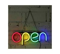 OPEN Neon Sign LED Tube Handmade Visual Artwork Bar Pub Club Wall Decor Light,Applicable to business bar shop cafe restaurant window wall remote cont