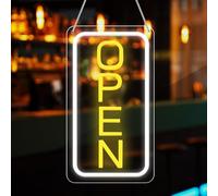 Open Neon Sign, Open Panneau Néon, 18.8x38cm Enseignes ouvertes au néon à LED Décoration Enseignes Au Néon Ouvertes Lettres Décoratives Mots Enseignes Pour Magasins, Bar, Fête, Café