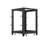 Open Rack 19 15u 600x600-1100 réglable noir OR01-6115-B