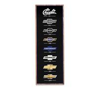 Open Road Brands Chevrolet Logo Evolution Décoration murale verticale en bois