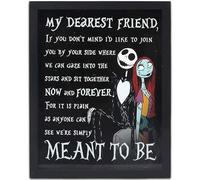 Open Road Brands - Décoration murale « Before Christmas My Dearest Friend » - Image Jack et Sally avec citation de la chanson - Signalisation rétro pour pub, café, restaurants, grotte d'homme