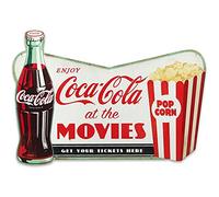 Open Road Brands Panneau de film Coca-Cola - Décoration murale vintage pour salle de théâtre, sous-sol ou salon