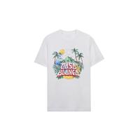 Open Spring and Summer New Solid Colour T-Shirt Personality Design Letters Niche Printing Loose Men and Women with The Same Short-Sleeved-Color-2||m