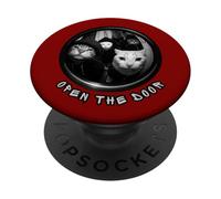 Open The Door Funny Cat Gang Meme PopSockets PopGrip Adhésif