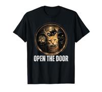 Open The Door Funny Cat Gang Meme T-Shirt