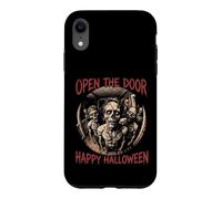 Open The Door Happy Halloween Horde de Zombies Coque pour iPhone XR