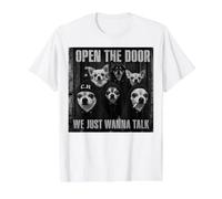Open The Door We Just Wanna Talk Meme Chien Chihuahua Drôle T-Shirt Graphique avec Valeur