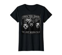 Open The Door We Just Wanna Talk Meme Chien Chihuahua Drôle T-Shirt Graphique avec Valeur